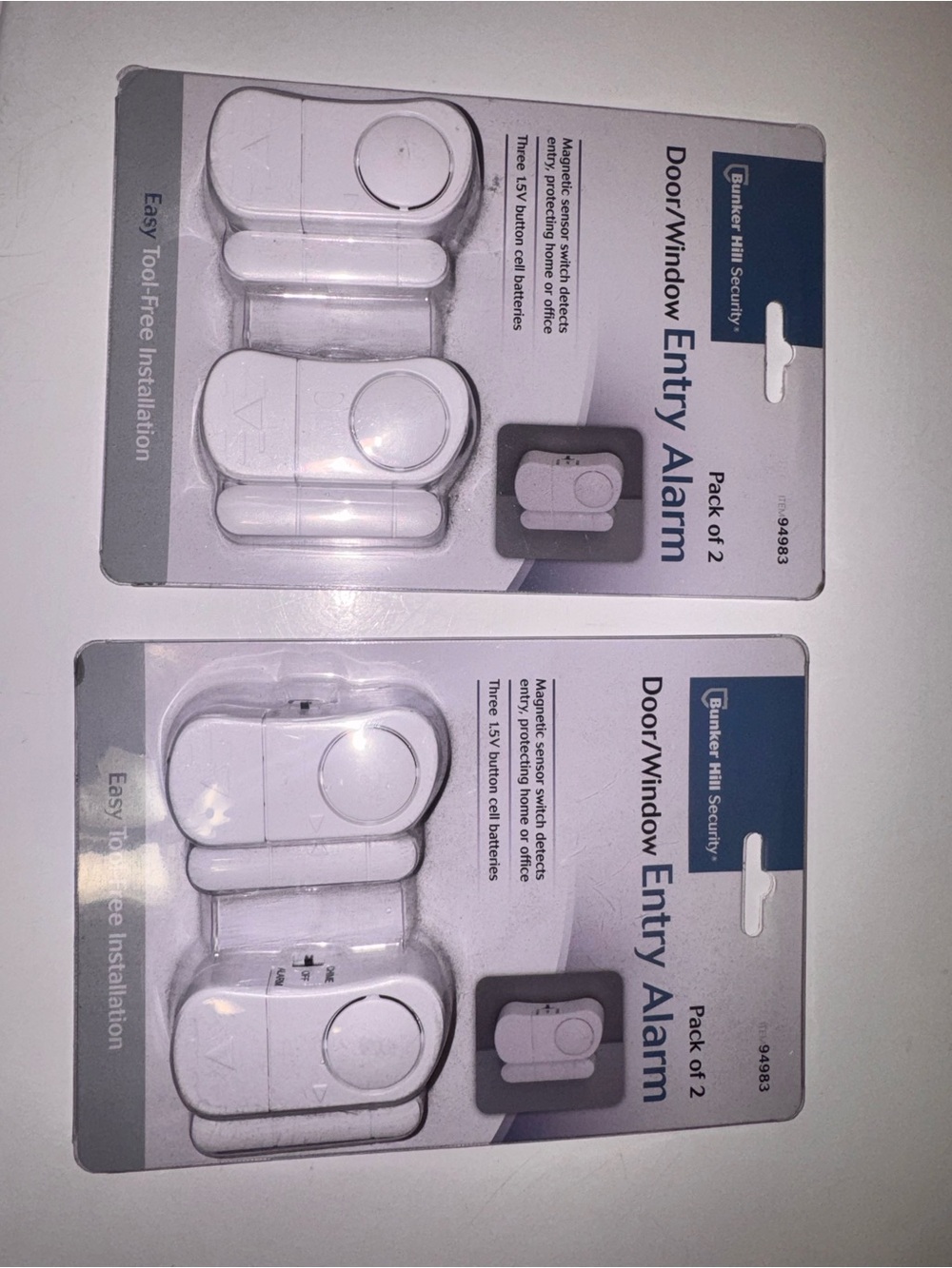 White Door/Window Entry Alarm - Pack of 2